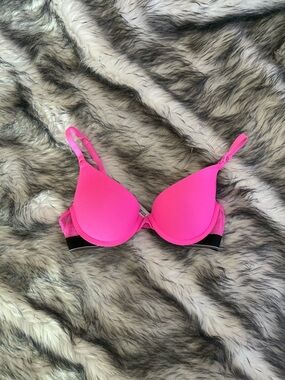Y2K hot pink push up bra